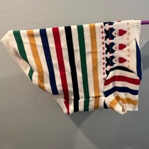 Hanna Andersson Dog Sweater Gnome Fair Isle Size Large